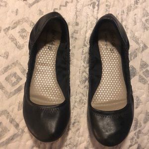 Black flats with memory foam